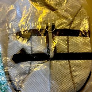 Silver Small Dog Life Jacket with Adorable Shark Fin